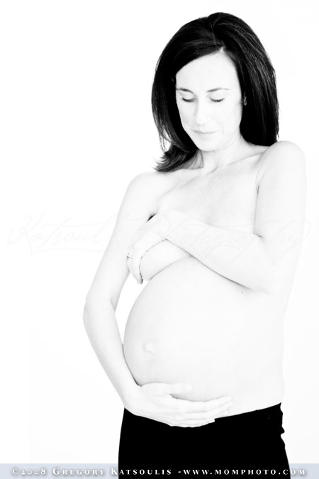 Maternity Portrait in white